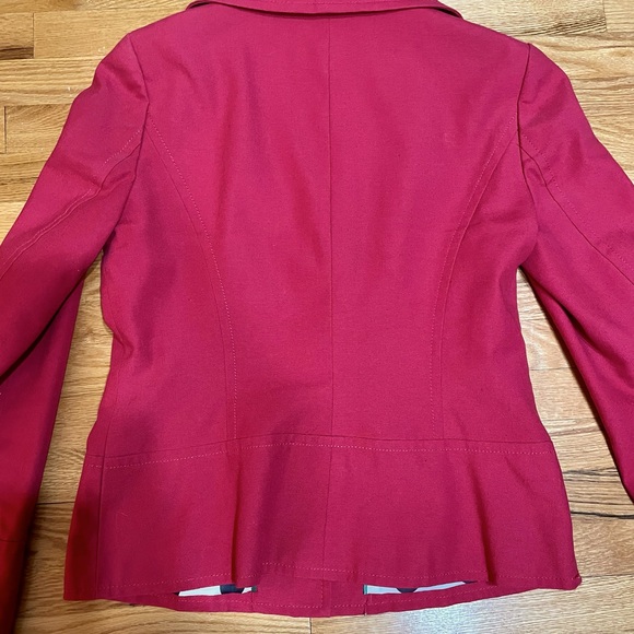 Red Cotton/Linen Jacket/blazer by Sandra Angelozzi Size 40 - Picture 3 of 9